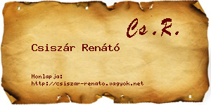 Csiszár Renátó névjegykártya