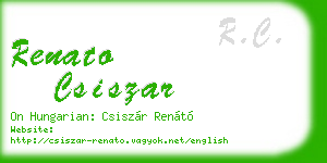 renato csiszar business card
