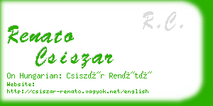 renato csiszar business card
